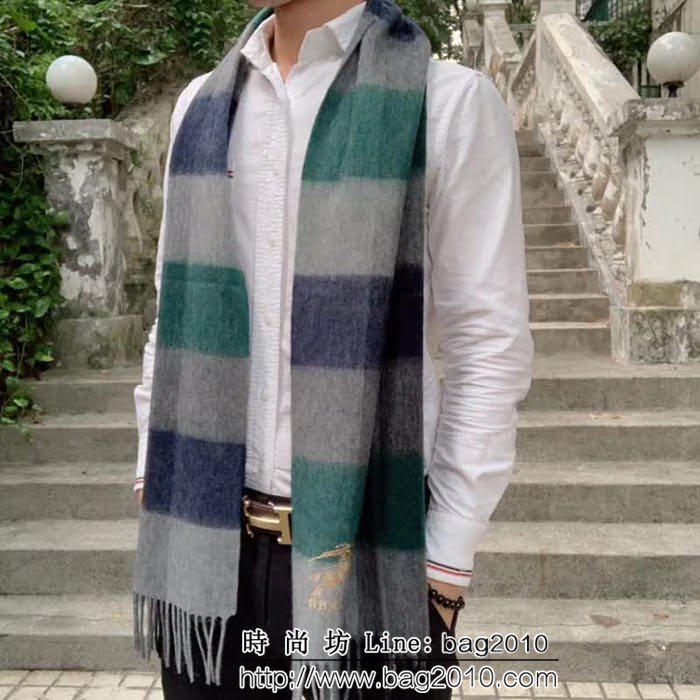 BURBERRY巴寶莉 純正羊毛男士圍巾 LLWJ6421